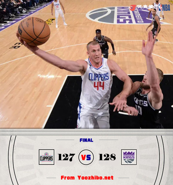 国王128-127击败快船 福克斯33+7+7 威少27+10 小卡缺战